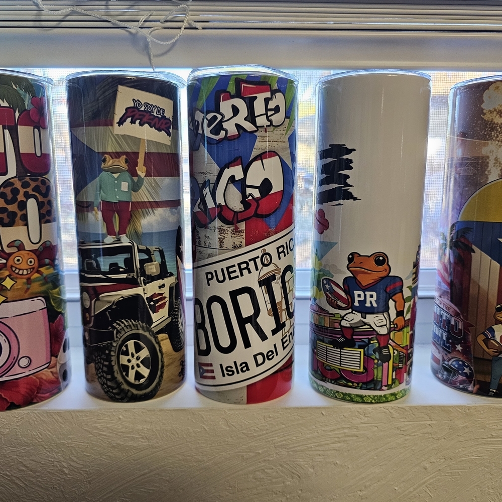 Colorful Graphic Tumblers Set